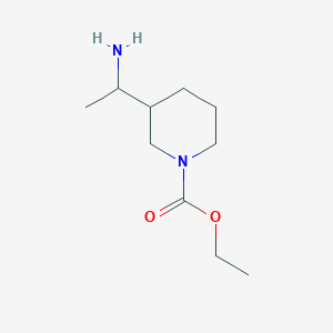 molecular formula C10H20N2O2 B1529399 Ethyl 3-(1-aminoethyl)piperidine-1-carboxylate CAS No. 1339324-47-8