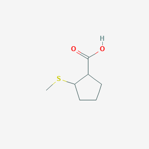 molecular formula C7H12O2S B1529401 2-(甲硫基)环戊烷-1-羧酸 CAS No. 1339208-93-3