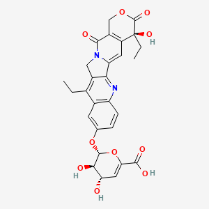 molecular formula C28H26N2O10 B15294098 SN-38 4-Deoxy-glucuronide 