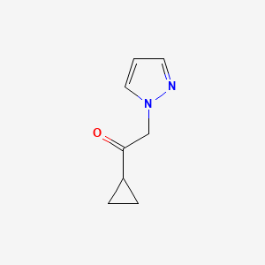 molecular formula C8H10N2O B1529412 1-cyclopropyl-2-(1H-pyrazol-1-yl)ethan-1-one CAS No. 1340400-86-3