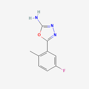 molecular formula C9H8FN3O B1529413 5-(5-Fluoro-2-methylphenyl)-1,3,4-oxadiazol-2-amine CAS No. 1342742-34-0