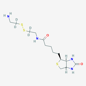 molecular formula C14H26N4O2S3 B15294165 Biotinyl Cystamine-d4 