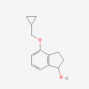 molecular formula C13H16O2 B1529417 4-(cyclopropylmethoxy)-2,3-dihydro-1H-inden-1-ol CAS No. 1340382-22-0