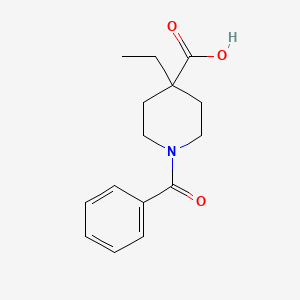 molecular formula C15H19NO3 B1529427 1-Benzoyl-4-ethylpiperidine-4-carboxylic acid CAS No. 1405627-45-3