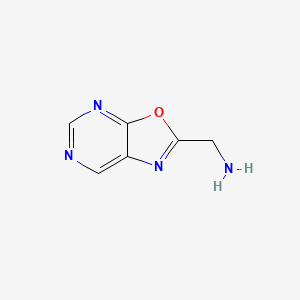 molecular formula C6H6N4O B15294280 Oxazolo[5,4-d]pyrimidine-2-methanamine 