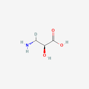 molecular formula C3H7NO3 B15294291 S-(R*,S*)]-3-Amino-2-hydroxy-propanoic-3-d Acid 