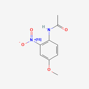 molecular formula C9H10N2O4 B15294323 2'-Nitro-p-acetanisidide-15N 