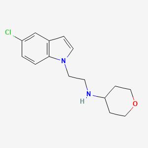 molecular formula C15H19ClN2O B1529433 N-[2-(5-chloro-1H-indol-1-yl)ethyl]oxan-4-amine CAS No. 1410957-90-2