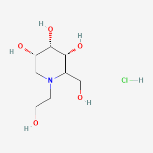molecular formula C8H18ClNO5 B15294333 Rel-(3R,4S,5S)-1-(2-hydroxyethyl)-2-(hydroxymethyl)piperidine-3,4,5-triol hydrochloride 