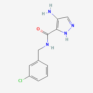 4-amino-N-[(3-chlorophenyl)methyl]-1H-pyrazole-3-carboxamide