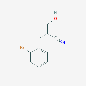 molecular formula C10H10BrNO B1529436 2-[(2-Bromophenyl)methyl]-3-hydroxypropanenitrile CAS No. 1339252-58-2
