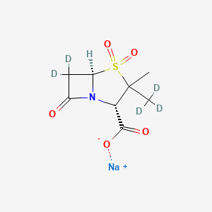 molecular formula C8H10NNaO5S B15294386 Sulbactam-d5 Sodium Salt (Major) 