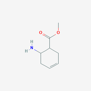 molecular formula C8H13NO2 B15294393 Methyl 6-aminocyclohex-3-ene-1-carboxylate 