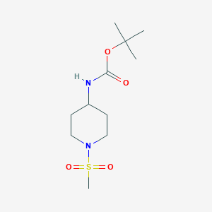 molecular formula C11H22N2O4S B152944 叔丁基(1-(甲磺酰基)哌啶-4-基)氨基甲酸酯 CAS No. 287953-38-2