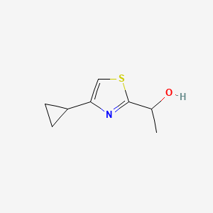 molecular formula C8H11NOS B1529440 1-(4-Cyclopropyl-1,3-thiazol-2-yl)ethan-1-ol CAS No. 1343645-71-5