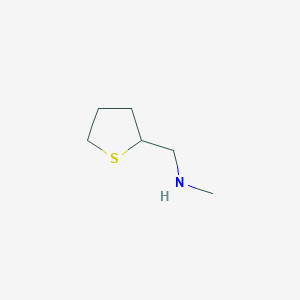 molecular formula C6H13NS B15294409 Methyl[(thiolan-2-yl)methyl]amine 