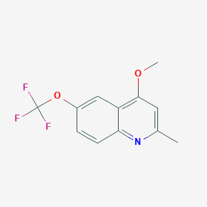molecular formula C12H10F3NO2 B15294455 4-Methoxy-2-methyl-6-(trifluoromethoxy)quinoline 