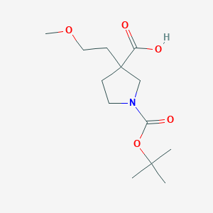 1-[(Tert-butoxy)carbonyl]-3-(2-methoxyethyl)pyrrolidine-3-carboxylic acid