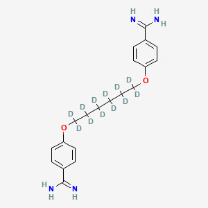 molecular formula C20H26N4O2 B15294563 Hexamidine-d12 Dihydrochloride 