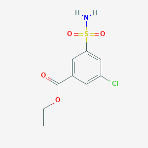 molecular formula C9H10ClNO4S B1529460 Ethyl 3-chloro-5-sulfamoylbenzoate CAS No. 1339163-01-7