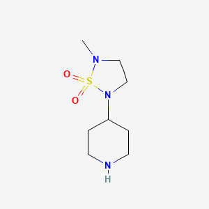 molecular formula C8H17N3O2S B15294626 2-Methyl-5-(piperidin-4-yl)-1,2,5-thiadiazolidine 1,1-dioxide 