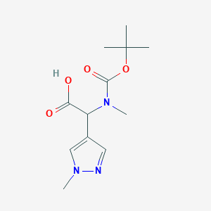 2-{[(tert-butoxy)carbonyl](methyl)amino}-2-(1-methyl-1H-pyrazol-4-yl)acetic acid