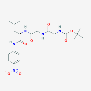 molecular formula C21H31N5O7 B1529476 tert-butyl N-[2-[[2-[[(2S)-4-methyl-1-(4-nitroanilino)-1-oxopentan-2-yl]amino]-2-oxoethyl]amino]-2-oxoethyl]carbamate CAS No. 98210-71-0
