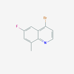 molecular formula C10H7BrFN B1529477 4-Bromo-6-fluoro-8-methylquinoline CAS No. 1378255-46-9