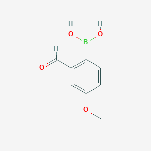 molecular formula C8H9BO4 B152948 2-Formyl-4-methoxyphenylboronic acid CAS No. 139962-95-1