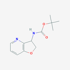 molecular formula C12H16N2O3 B1529484 叔丁氧羰基-N-{2H,3H-呋喃[3,2-b]吡啶-3-基}氨基甲酸酯 CAS No. 1803595-42-7