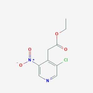 molecular formula C9H9ClN2O4 B1529486 Ethyl 3-chloro-5-nitropyridine-4-acetate CAS No. 1363380-74-8
