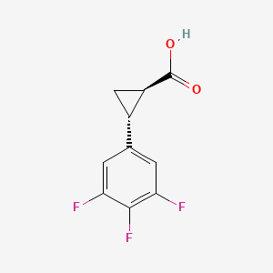 molecular formula C10H7F3O2 B1529489 Rac-(1R,2R)-2-(3,4,5-trifluorophenyl)cyclopropane-1-carboxylic acid CAS No. 2059913-92-5
