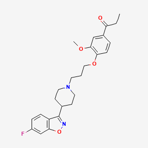 molecular formula C25H29FN2O4 B15294896 1-Desacetyl 1-Propionyl Iloperidone 