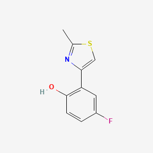 B1529491 4-Fluoro-2-(2-methylthiazol-4-yl)phenol CAS No. 1387565-82-3