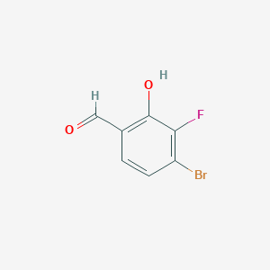 molecular formula C7H4BrFO2 B1529497 4-溴-3-氟-2-羟基苯甲醛 CAS No. 1427373-29-2