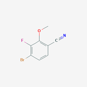 molecular formula C8H5BrFNO B1529498 4-Bromo-3-fluoro-2-methoxybenzonitrile CAS No. 1427452-84-3