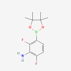 molecular formula C12H16BF2NO2 B1529500 3-Amino-2,4-difluorobenzeneboronic acid pinacol ester CAS No. 1315692-91-1