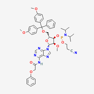 molecular formula C49H56N7O9P B15295012 N-[9-[(2R,3R,4R,5R)-5-[[bis(4-methoxyphenyl)-phenylmethoxy]methyl]-4-[2-cyanoethoxy-[di(propan-2-yl)amino]phosphanyl]oxy-3-methoxyoxolan-2-yl]purin-6-yl]-2-phenoxyacetamide 