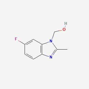 molecular formula C9H9FN2O B15295043 (6-Fluoro-2-methyl-1H-benzo[d]imidazol-1-yl)methanol 