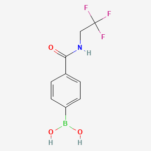 molecular formula C9H9BF3NO3 B1529510 (4-((2,2,2-Trifluoroethyl)carbamoyl)phenyl)boronic acid CAS No. 874459-90-2