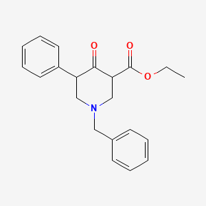 molecular formula C21H23NO3 B15295142 Ethyl 1-benzyl-4-oxo-5-phenylpiperidine-3-carboxylate 