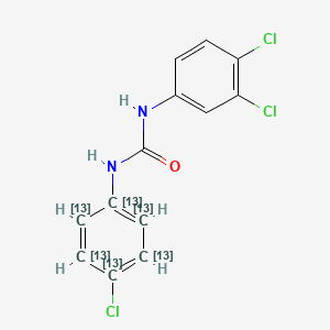 molecular formula C13H9Cl3N2O B15295158 Triclocarban-13C6 