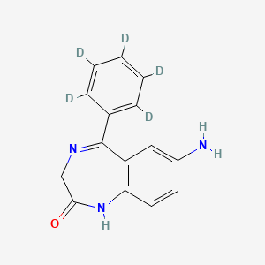 molecular formula C15H13N3O B15295183 7-Amino Nitrazepam-d5 