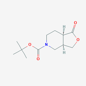 molecular formula C12H19NO4 B1529529 (3AR,7AR)-Rel-5-boc-hexahydro-1-oxo-furo[3,4-C]pyridine CAS No. 441297-78-5