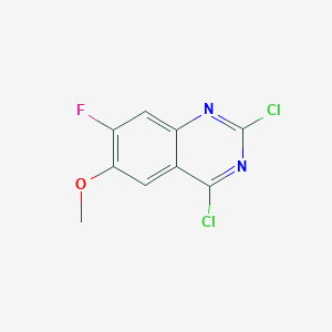 molecular formula C9H5Cl2FN2O B1529537 2,4-Dichloro-7-fluoro-6-methoxyquinazoline CAS No. 864292-37-5