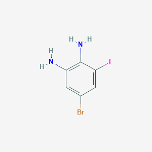 molecular formula C6H6BrIN2 B1529541 5-Bromo-3-iodobenzene-1,2-diamine CAS No. 1936240-22-0