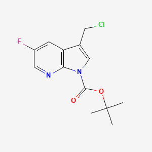 molecular formula C13H14ClFN2O2 B1529547 1-Boc-5-fluoro-3-(chloromethyl)-7-azaindole CAS No. 1234615-73-6