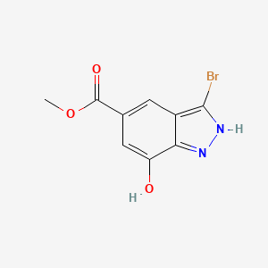 molecular formula C9H7BrN2O3 B1529551 Methyl 3-bromo-7-hydroxy-1H-indazole-5-carboxylate CAS No. 1363383-21-4