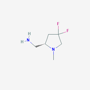 molecular formula C6H12F2N2 B1529556 (S)-2-氨基甲基-4,4-二氟-1-甲基吡咯烷 CAS No. 1408229-30-0