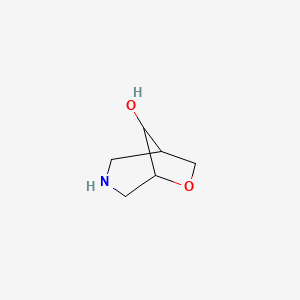 molecular formula C6H11NO2 B1529557 8-Hydroxy-6-oxa-3-azabicyclo[3.2.1]octane CAS No. 1419101-23-7